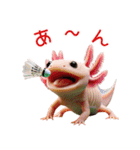 ウーパールーパー7！バドミントン！（個別スタンプ：5）