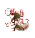 ウーパールーパー7！バドミントン！（個別スタンプ：33）