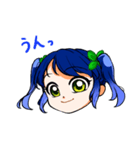 海の色の少女（個別スタンプ：1）