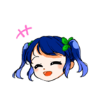 海の色の少女（個別スタンプ：3）