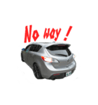 毎日使える動く車スタンプ 英語Ver.（個別スタンプ：4）