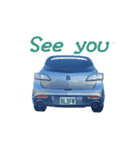 毎日使える動く車スタンプ 英語Ver.（個別スタンプ：7）