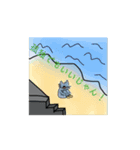 天涯孤独の青い生き物（個別スタンプ：16）