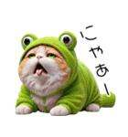 ニャンコとカエル★着ぐるみ★ニャンピョン（個別スタンプ：35）