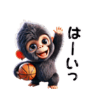子供ゴリラ×バスケットボール！3Dリアル（個別スタンプ：9）