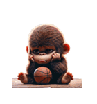 子供ゴリラ×バスケットボール！3Dリアル（個別スタンプ：40）