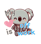 コアラの生活 (えいご) Ver2（個別スタンプ：4）