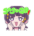 ウルフヘアガール（個別スタンプ：21）