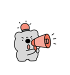 グレーコアラ （日本語/韓国語）（個別スタンプ：5）