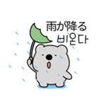グレーコアラ （日本語/韓国語）（個別スタンプ：23）