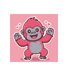 ピンクゴリラの感情大冒険！（個別スタンプ：2）