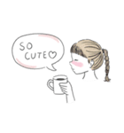 かわいい横顔の女の子（個別スタンプ：8）