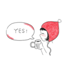 かわいい横顔の女の子（個別スタンプ：14）