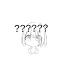 動くセミロングのアナログちゃんスタンプ（個別スタンプ：3）