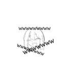 動くセミロングのアナログちゃんスタンプ（個別スタンプ：7）