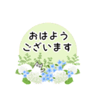 春の花と猫♡やさしい日常挨拶（個別スタンプ：1）