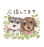 大人かわいい♡いぬと花のスタンプ（個別スタンプ：32）