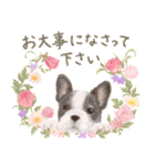 大人かわいい♡いぬと花のスタンプ（個別スタンプ：36）