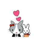 可愛い灰色うさぎ（個別スタンプ：1）
