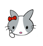 可愛い灰色うさぎ（個別スタンプ：3）