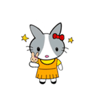 可愛い灰色うさぎ（個別スタンプ：6）