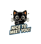 日常会話に使える黒猫の魅力的なスタンプ（個別スタンプ：12）