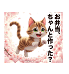 お花見専用 実用的キジ白猫ちゃん（個別スタンプ：6）