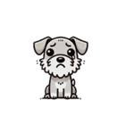 シンプルなシュナウザーたち（個別スタンプ：3）