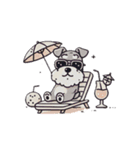 シンプルなシュナウザーたち（個別スタンプ：9）