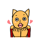 オレンジ色の子猫（ラブ）（個別スタンプ：4）