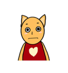 オレンジ色の子猫（ラブ）（個別スタンプ：10）