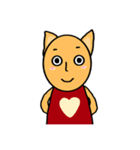 オレンジ色の子猫（ラブ）（個別スタンプ：12）