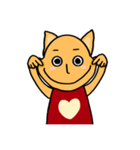 オレンジ色の子猫（ラブ）（個別スタンプ：18）