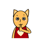 オレンジ色の子猫（ラブ）（個別スタンプ：19）