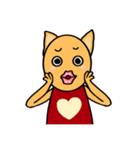 オレンジ色の子猫（ラブ）（個別スタンプ：23）