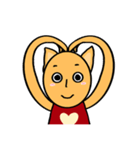 オレンジ色の子猫（ラブ）（個別スタンプ：24）