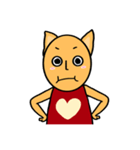 オレンジ色の子猫（ラブ）（個別スタンプ：25）