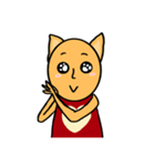 オレンジ色の子猫（ラブ）（個別スタンプ：27）