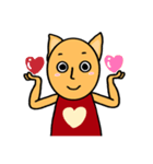 オレンジ色の子猫（ラブ）（個別スタンプ：30）