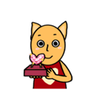 オレンジ色の子猫（ラブ）（個別スタンプ：31）
