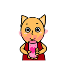 オレンジ色の子猫（ラブ）（個別スタンプ：33）