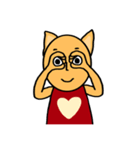 オレンジ色の子猫（ラブ）（個別スタンプ：34）