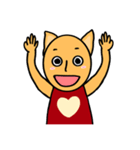 オレンジ色の子猫（ラブ）（個別スタンプ：35）