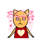 オレンジ色の子猫（ラブ）（個別スタンプ：37）