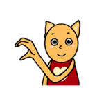 オレンジ色の子猫（ラブ）（個別スタンプ：39）