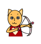オレンジ色の子猫（ラブ）（個別スタンプ：40）