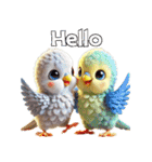 セキセイインコの日常挨拶（個別スタンプ：5）