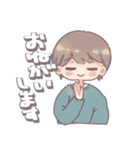 手話と表情で伝える男の子【手話スタンプ】（個別スタンプ：16）