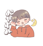 手話と表情で伝える男の子【手話スタンプ】（個別スタンプ：17）