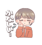 手話と表情で伝える男の子【手話スタンプ】（個別スタンプ：21）